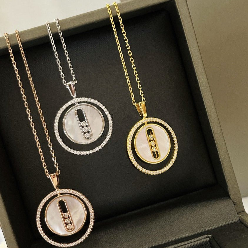 [⭐Aura]Demo MOVE MM NACRE BLANCHE DIAMOND NECKLACE
