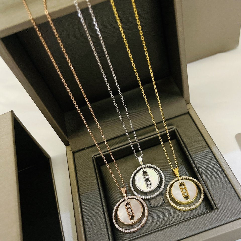 [⭐Aura]Demo MOVE MM NACRE BLANCHE DIAMOND NECKLACE