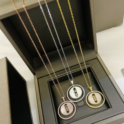 [⭐Aura]Demo MOVE MM NACRE BLANCHE DIAMOND NECKLACE