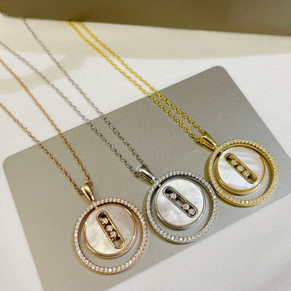 [⭐Aura]Demo MOVE MM NACRE BLANCHE DIAMOND NECKLACE