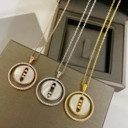 [⭐Aura]Demo MOVE MM NACRE BLANCHE DIAMOND NECKLACE