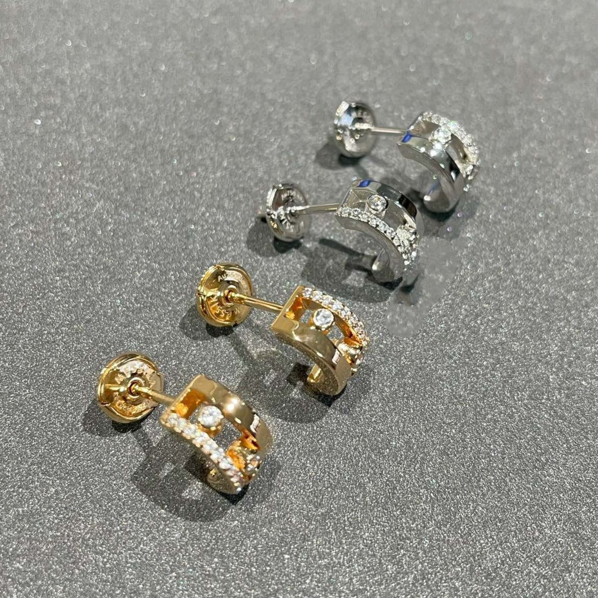 [⭐Aura]MOVE ROMANE EARRINGS DIAMOND