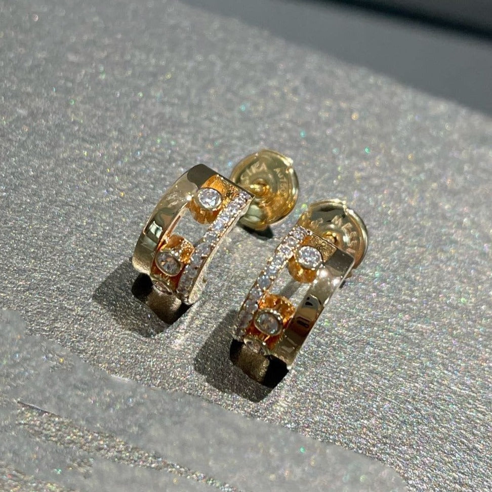 [⭐Aura]MOVE ROMANE EARRINGS DIAMOND