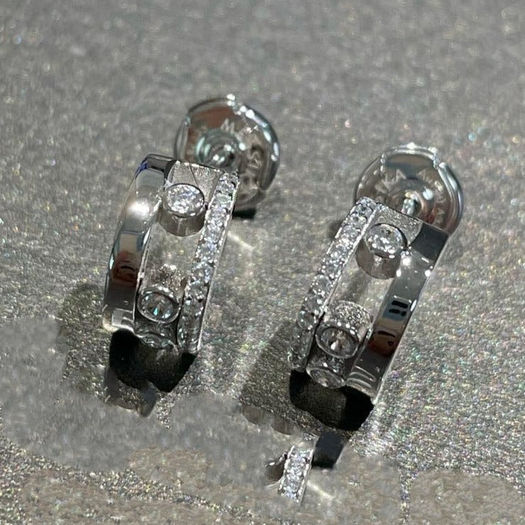 [⭐Aura]MOVE ROMANE EARRINGS DIAMOND