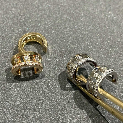 [⭐Aura]MOVE ROMANE EARRINGS DIAMOND