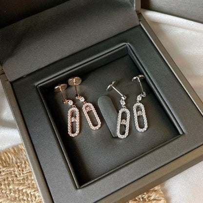[⭐Aura]DORMEUSES MOVE UNO DIAMOND EARRINGS
