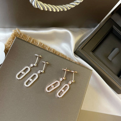 [⭐Aura]DORMEUSES MOVE UNO DIAMOND EARRINGS
