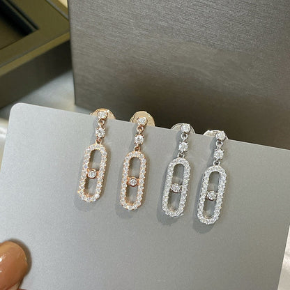 [⭐Aura]DORMEUSES MOVE UNO DIAMOND EARRINGS