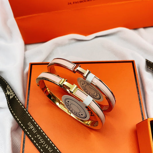 [⭐Aura]CLASSIC HM CLIC  PINK 8MM ENAMEL BRACELET