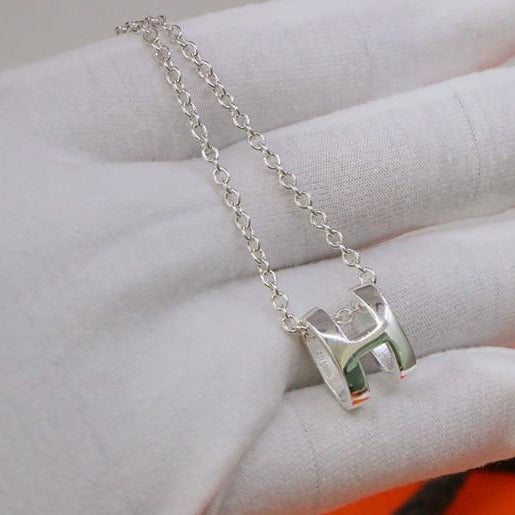 [⭐Aura]HM NECKLACE H LETTER OVAL SERIES