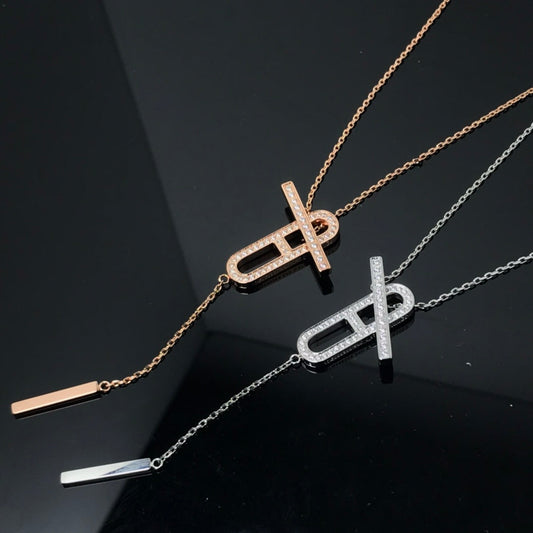 [⭐Aura]HM NECKLACE PLATINUM ROSE GOLD DIAMOND