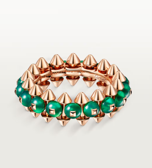 [⭐Aura]CLASH ELEGANT ROSE GOLD RING FEATURING NATURAL AGATE