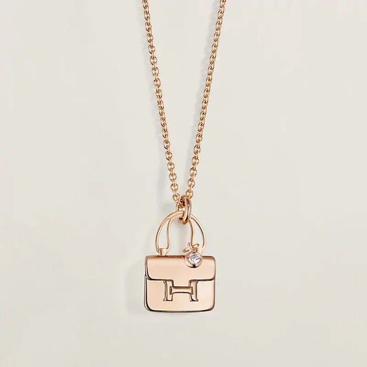 [⭐Aura]AMULETTE PEDANT ROSE GOLD NECKLACE