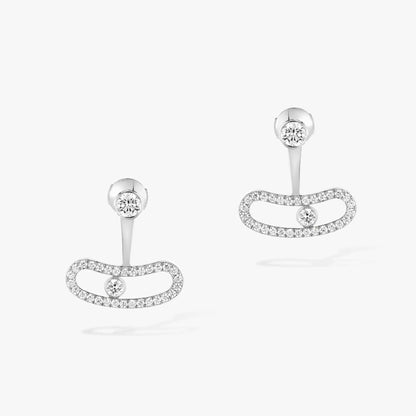 [⭐Aura]MOVE UNO SILVER DIAMOND EARRINGS