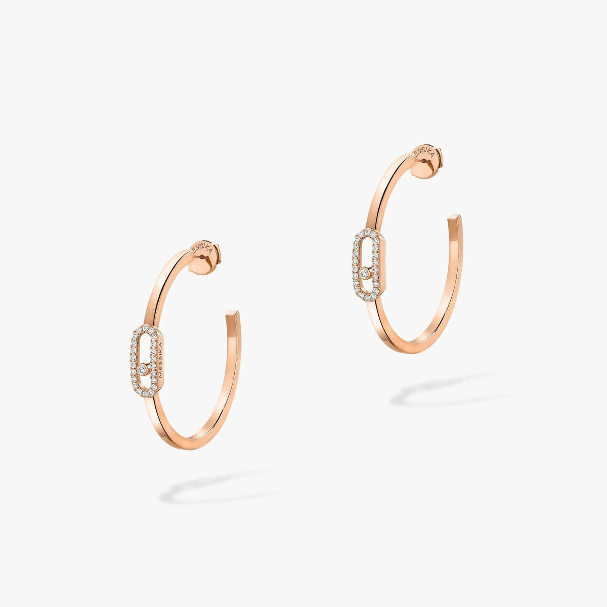 [⭐Aura]CREOLES MOVE UNO PM DIAMOND EARRINGS