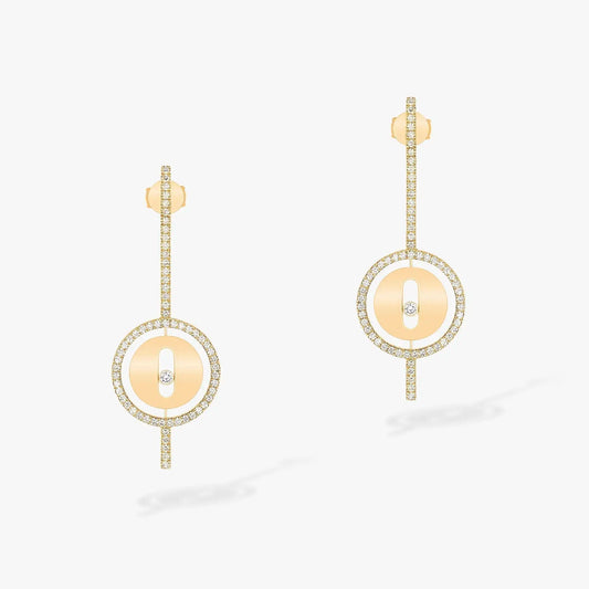 [⭐Aura]Demo MOVE ARROW PINK GOLD DIAMOND EARRINGS