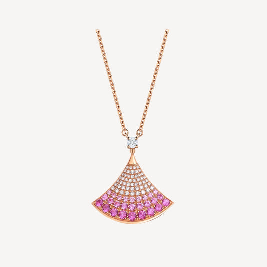[⭐Aura]DREAM NECKLACE PINK GOLD PINK DIAMOND