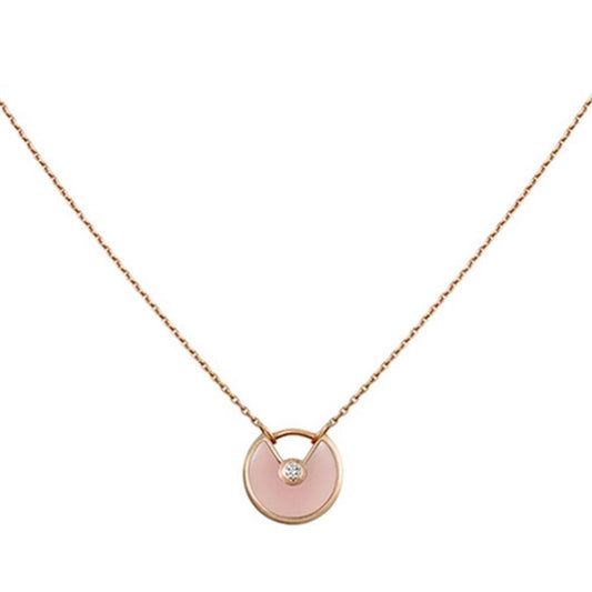 [⭐Aura]AMULETTE ROSE GOLD PINK MOP NECKLACE
