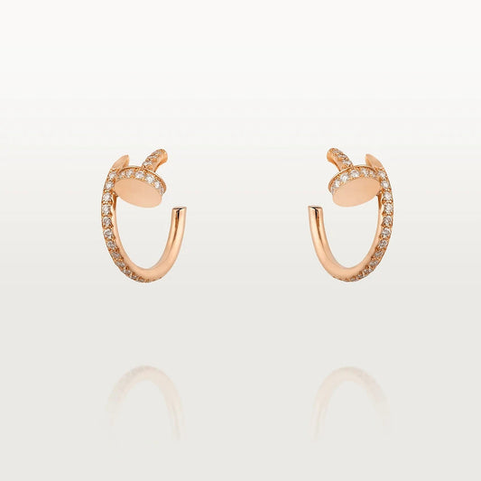 [⭐Aura]JUSTE EARRINGS 12.75MM PINK GOLD DIAMOND