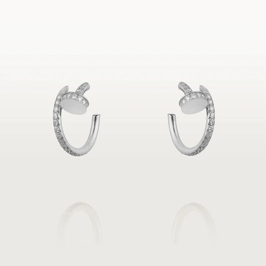 [⭐Aura]JUSTE EARRINGS 12.75MM SILVER DIAMOND
