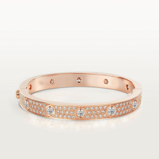 [⭐Aura]LOVE BRACELET 6.1MM DIAMOND-PAVED 10 BIG DIAMONDS