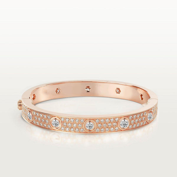 [⭐Aura]LOVE BRACELET 6.1MM DIAMOND-PAVED 10 BIG DIAMONDS