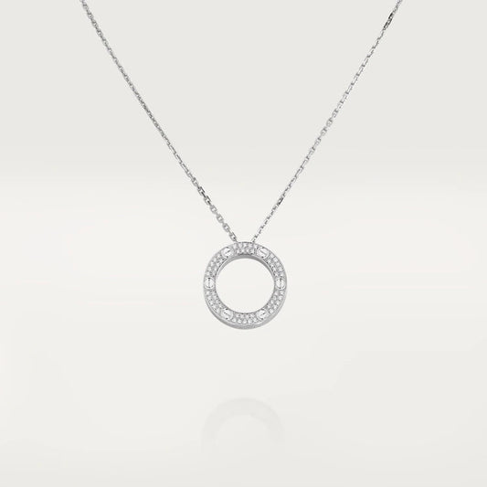 [⭐Aura]LOVE NECKLACE ADJUSTABLE SILVER