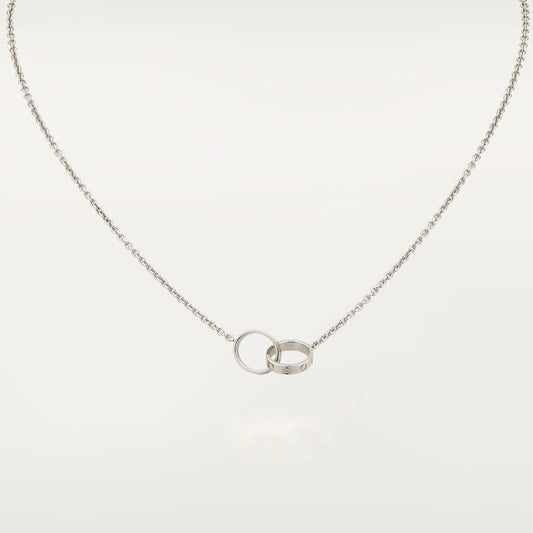 [⭐Aura]LOVE NECKLACE PINK GOLD AND SILVER