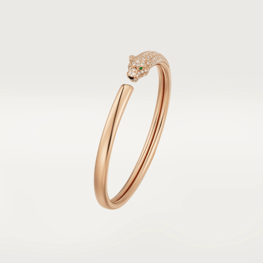 [⭐Aura]PANTHERE ROSE GOLD DIAMOND OPEN BRACELET