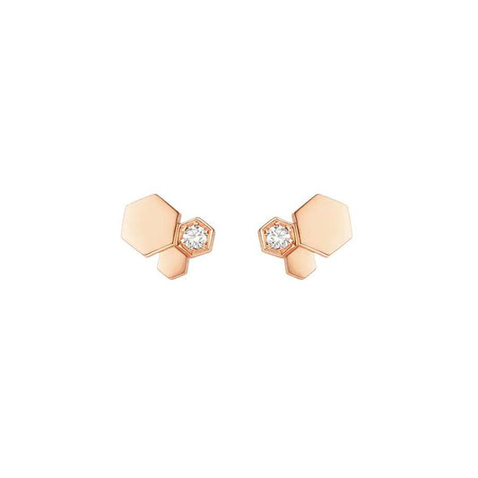 [⭐Aura]BEE LOVE PINK GOLD DIAMOND EARRINGS
