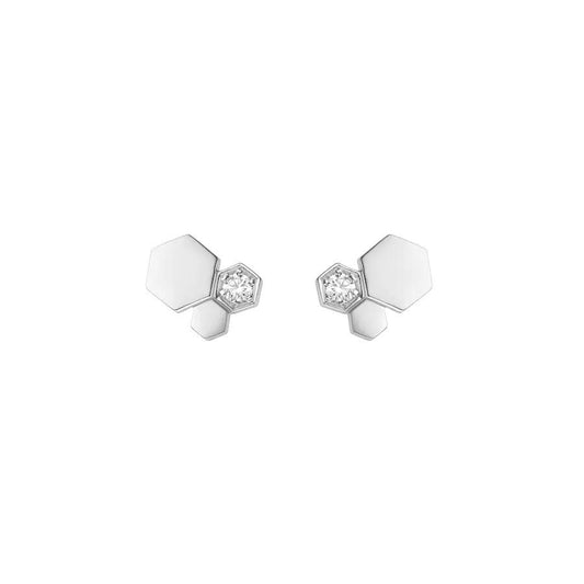 [⭐Aura]BEE LOVE SILVER DIAMOND EARRINGS