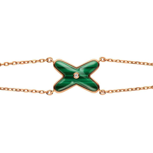 [⭐Aura]JEUX BRACELET MALACHITE PINK GOLD 1 DIAMOND