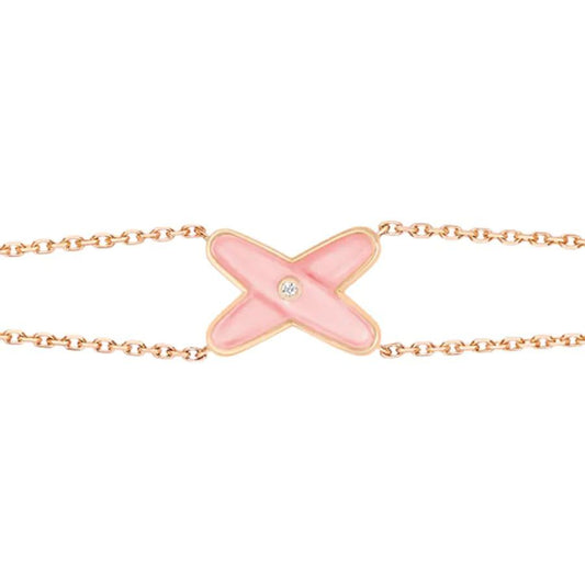 [⭐Aura]JEUX BRACELET PINK MOP PINK GOLD 1 DIAMOND