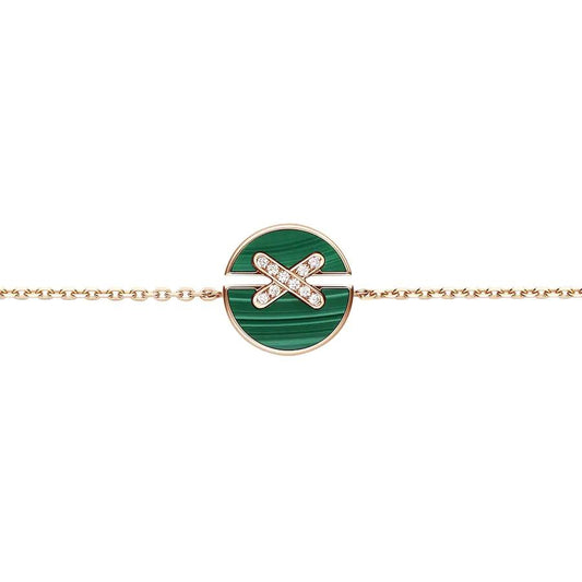 [⭐Aura]JEUX DE BRACELET MALACHITE PINK GOLD DIAMONDS
