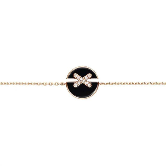 [⭐Aura]JEUX DE BRACELET ONYX PINK GOLD DIAMOND
