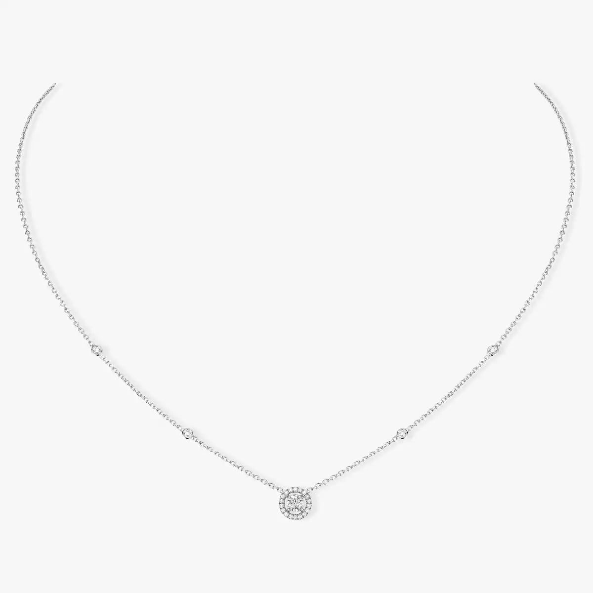 [⭐Aura]Diamond Necklace 0,20ct Brilliant Shape Joy