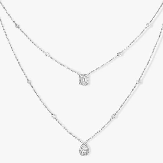 [⭐Aura]Diamond Necklace My Twin 2 Rows