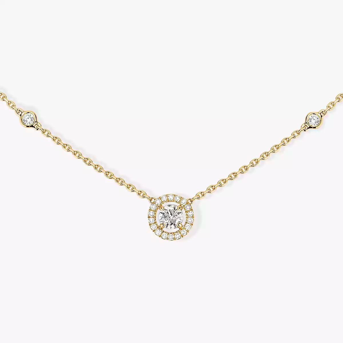 [⭐Aura]Diamond Necklace 0,20ct Brilliant Shape Joy