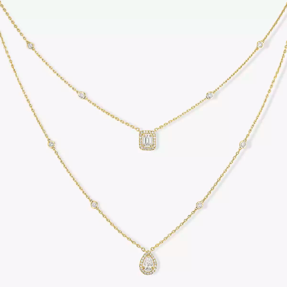 [⭐Aura]Diamond Necklace My Twin 2 Rows