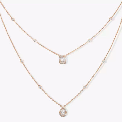 [⭐Aura]Diamond Necklace My Twin 2 Rows