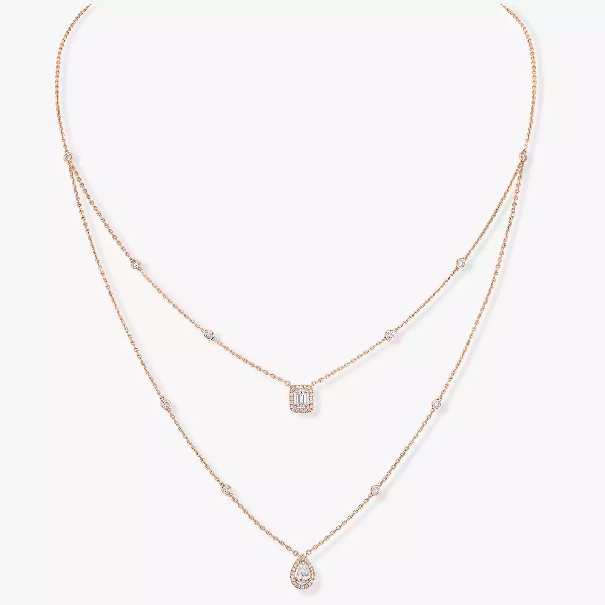 [⭐Aura]Diamond Necklace My Twin 2 Rows