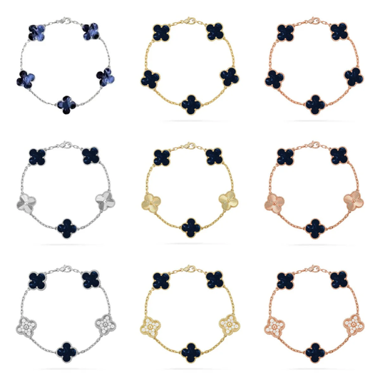 [⭐Aura]CLOVER 5 MOTIF PIETERSITE BRACELET COLLECTION