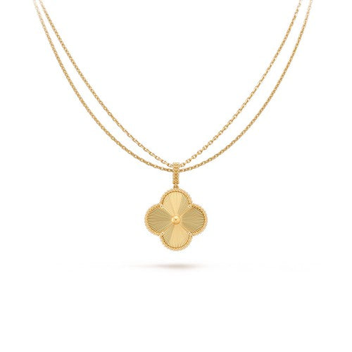 [⭐Aura]CLOVER 25MM PEDANT NECKLACE GOLD