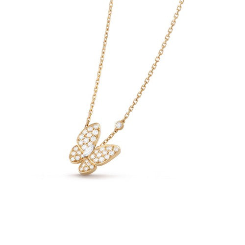 [⭐Aura]BUTTERFLY DIAMOND NECKLACE