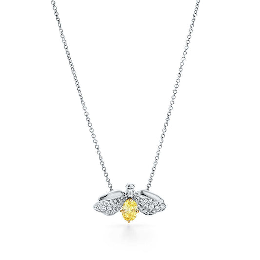 [Spark Jewels]PAPER FLOWERS YELLOW DIAMOND FIREFLY PENDANT