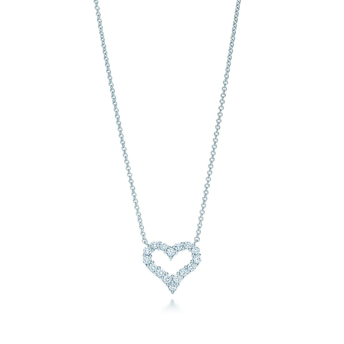 [Spark Jewels]HEART-SHAPED DIAMOND NECKLACE