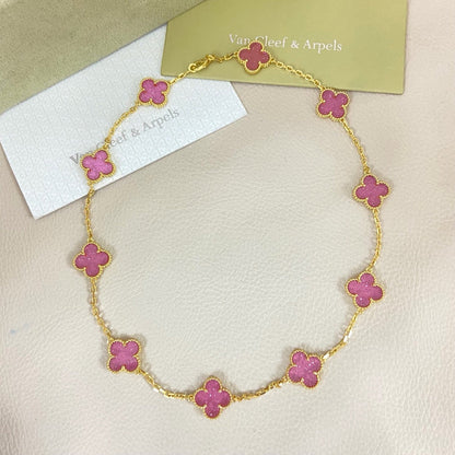 [⭐Spark]CLOVER 10 MOTIFS  NEW BUBBLE PINK ENAMEL