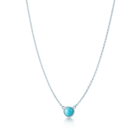 [Spark Jewels]YARD TURQUOISE NECKLACE SILVER