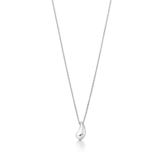 [Spark Jewels]ELSA PERETTI TEARDROP PENDANT STERLING SILVER NECKLACE