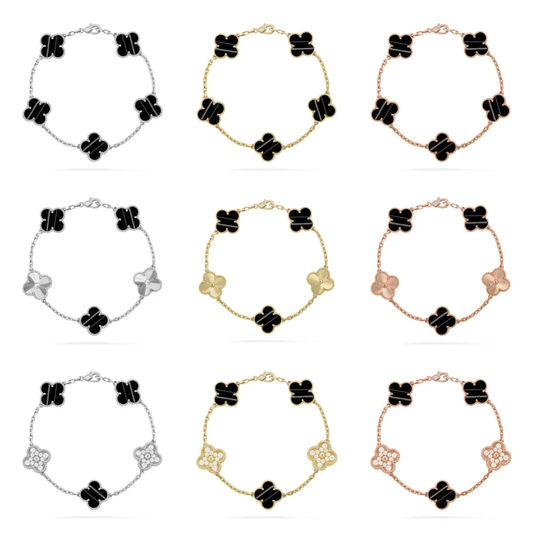 [⭐Aura] CLOVER 5 MOTIF PULSAR STONE BRACELET COLLECTION
